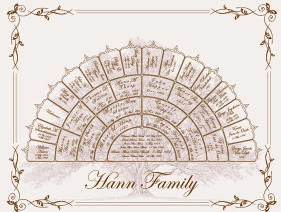 family tree fan chart template